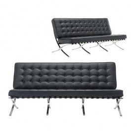 Sofa Barcelona Ε968,32 Pu Black BLACK