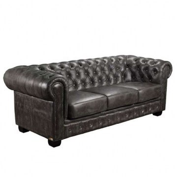 Sofa Chesterfield 689 Ε9574,32 Antique Grey 201x92x72cm