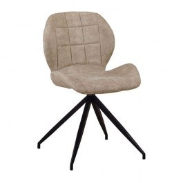 Καρέκλα Μεταλλική Black Norma ΕΜ792,3 Με Υφασμα Suede Beige Σετ 2τμχ BEIGE