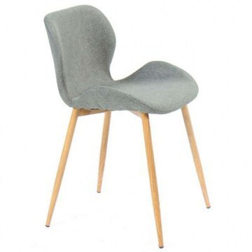 Καρέκλα Μεταλλική Lilian ΕΜ766,1 Light Grey Σετ 4τμχ