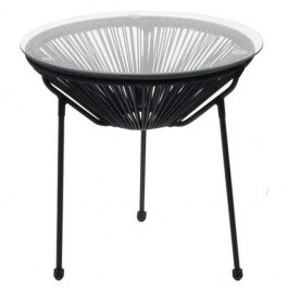 Table Rattan Acapulco Φ.50cm Ε246,2 Black BLACK