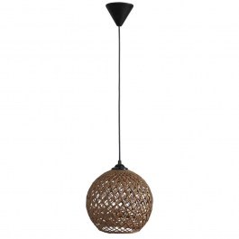 Φωτιστικό Οροφής Silk-01 Φ20 1/L Pendel Ε/27 31-1137 Black-Brown Heronia BLACK-BROWN