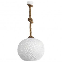 Ceiling Light Silk-02 Φ35 Rope 1/L Ε/27 31-1151 White-Brown Heronia WHITE-BROWN