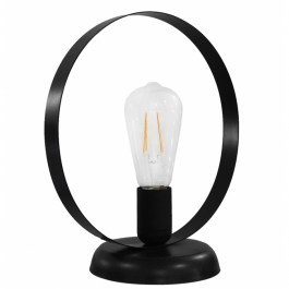 Table Lamp 34-0255 Halka D25 Ε27 H28XD25cm Black Heronia BLACK