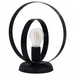 Table Lamp 34-0280 Halka D18-25 Ε27 H28XD25cm Black Heronia BLACK