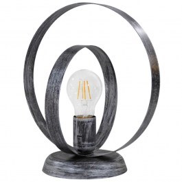 Table Lamp 34-0282 Halka D18-25 Ε27 H28XD25cm Silver Heronia SILVER