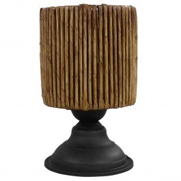 Φωτιστικό Επιτραπέζιο 09-0111 TL-06 Kyoto Ε27 H25XΦ15cm Black-Brown Heronia BLACK-BROWN