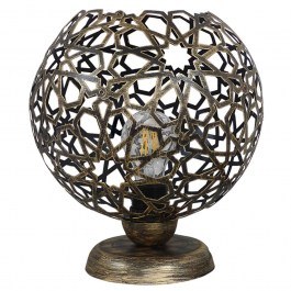 Table Lamp 09-0115 TL-07 Tunis Ε27 H28XD25cm Bronze Heronia BRONZE