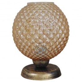 Table Lamp 09-0123 TL-07/5010 Ε27 Glass Ball H26XD20cm Bronze-Honey Heronia HONEY