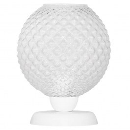 Table Lamp 09-0122 TL-07/5010 Ε27 Glass Ball H26XD20cm White-Clear Heronia CLEAR