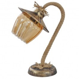 Table Lamp 09-0093 SP-150/98PR Rope Glass Honey H34,5X26X18,5cm Bronze Heronia BRONZE