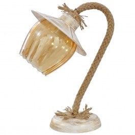 Table Lamp 09-0094 SP-150/98PR Rope Glass Honey H34,5X26X18,5cm White-Gold Heronia WHITE-GOLD
