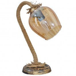 Table Lamp 09-0096 SP-21/98PR Rope Ε27 Glass Honey H34,5X26X14cm Bronze Heronia BRONZE