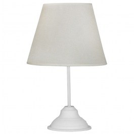 Table Lamp 09-0103 TL-04 D25 Ε27 With Abazur Conical H40XD25cm White-Ecru Heronia WHITE-ECRU