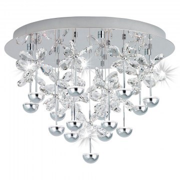 Ceiling Lamp 39245 Pianopoli Led/15 Crystal Chrome Eglo