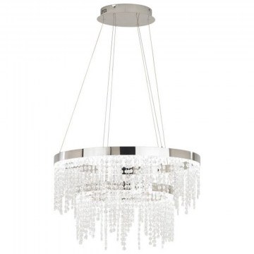 Φωτιστικό Οροφής 39281 Antelao Led Ø610 Κρύσταλλο Chrome Eglo