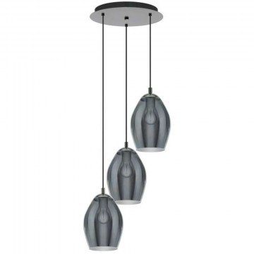 Ceiling Lamp 39565 Estanys E27/3 Nickel-Clear Eglo