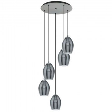Ceiling Lamp 39567 Estanys E27/5 Nickel-Clear Eglo