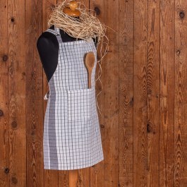 Ποδιά Κουζίνας Pepper Check Grey Melinen GREY