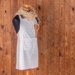 Ποδιά Κουζίνας Pepper Check Mocca Melinen MOCA