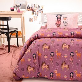 Μαξιλαροθήκες Παιδικές Indian Girl (Σετ 2τμχ) Violet Melinen VIOLET