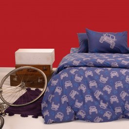 Μαξιλαροθήκες Παιδικές Trucks (Σετ 2τμχ) Blue Melinen BLUE