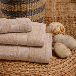 Πετσέτες Kenzo (Σετ 3τμχ) Beige Melinen BEIGE