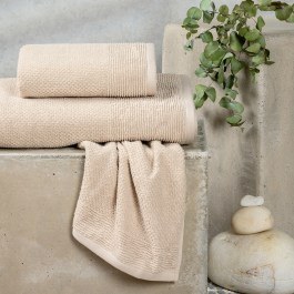 Πετσέτες Haus (Σετ 3τμχ) Beige Melinen BEIGE