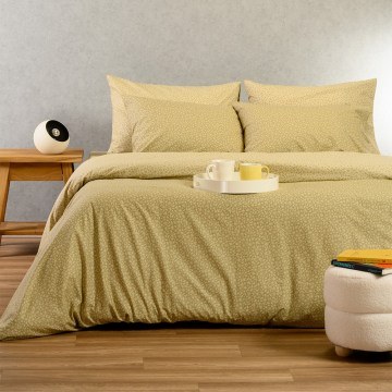 Duvet Cover Samuele Olive-Beige Melinen