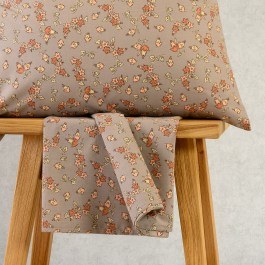 Bed Sheet With Pillowcases Cesare Fitted (Set 3pcs) Apricot Melinen APRICOT