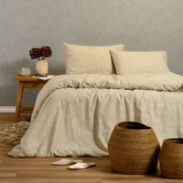 Bed Sheet With Pillowcase Farrel Fitted (Set 2pcs) Grey Melinen GREY