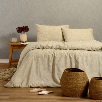 Bed Sheet With Pillowcase Farrel Fitted (Set 2pcs) Grey Melinen