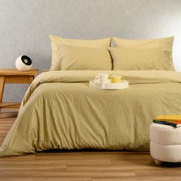 Bed Sheets Samuele (Set 3pcs) Olive-Beige Melinen OLIVE-BEIGE