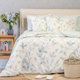 Σεντόνια Pearl Με Λάστιχο (Σετ 3τμχ) Blue Melinen BLUE