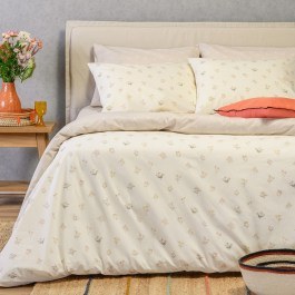 Σεντόνια Spring Με Λάστιχο (Σετ 3τμχ) Beige Melinen BEIGE