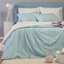 Bed Sheets River (Set 3pcs) Aqua Melinen AQUA