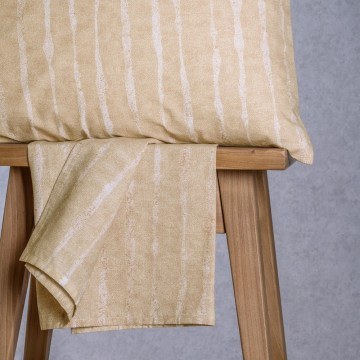 Κατωσέντονο Kai Με Μαξιλαροθήκη (Σετ 2τμχ) Beige Melinen
