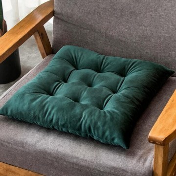 Chair Cushion Velvet Emerald Melinen