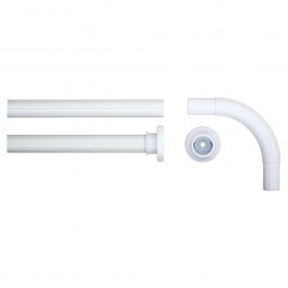 Βραχίονας Μπάνιου Γωνιακός 276666210 90x90cm Ø2,8cm White Sealskin WHITE