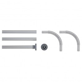 Βραχίονας Μπάνιου Γωνιακός 170x80cm Ø2cm Chrome Sealskin CHROME