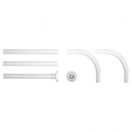 Βραχίονας Μπάνιου Γωνιακός 170x80cm Ø2cm White Sealskin WHITE