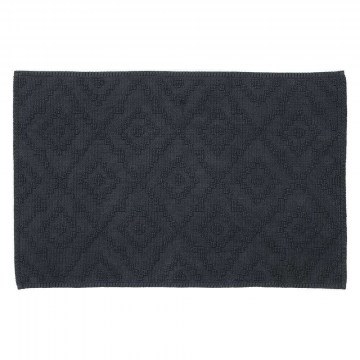 Bath Mat Aztec Dark Grey Sealskin