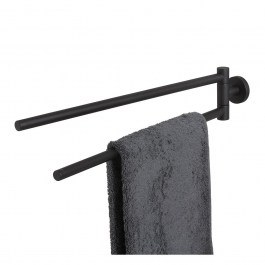 Bathroom Hanger Boston 308730746 With Two Arms 51x5x9,5cm Black Tiger BLACK