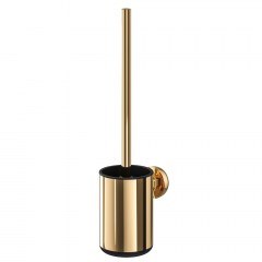 Toilet Brush Cooper 800557 12,1x8,8x39,1cm Black-Polished Gold Tiger