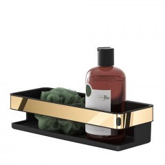 Bathroom Shelf Cooper 800562 28cm Black-Polished Gold Tiger
