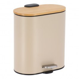 Trash Can Οβάλ DS-8007B01 5L Soft Close Beige MRShome BEIGE