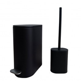 Κάδος Απορριμμάτων DS-8020S00 Soft Close 5L Με Πιγκάλ (Σετ 2τμχ) Black MRShome BLACK