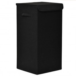 Laundry Basket Foldable DS-2694000 Made Of MDF With Fabric Covering 35x35x60 Black MRShome BLACK