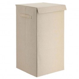 Laundry Basket Foldable DS-2650000 Made Of MDF With Fabric Covering 35x35x60 Beige MRShome BEIGE