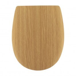 Toilet Seat DS-0564000 Oak With Stainless Steel Hinges 44x3,5x35,5cm Natural MRShome NATURAL
